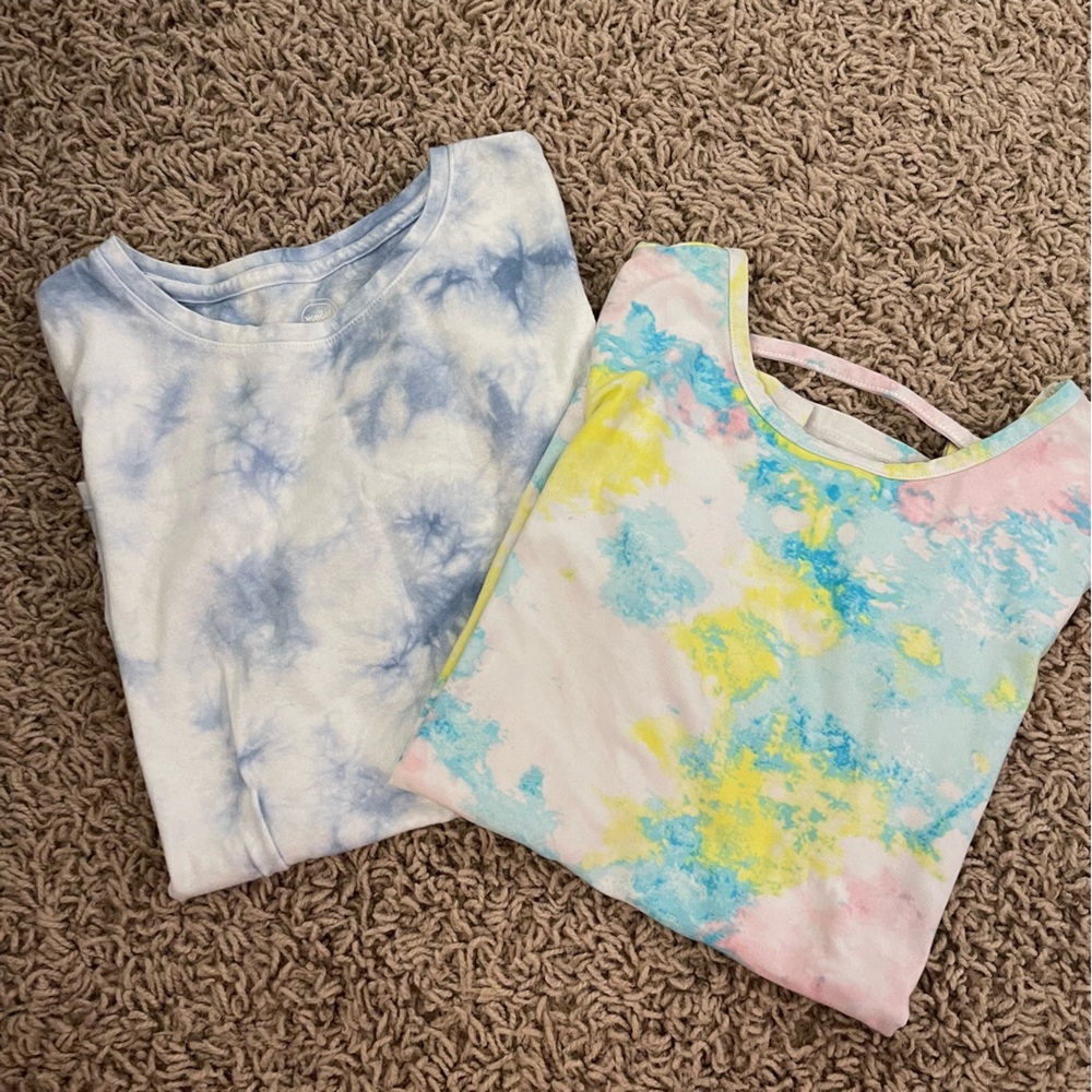 Lot of 2 Tie Dye Shirts - Wonder Nation - size 7/8